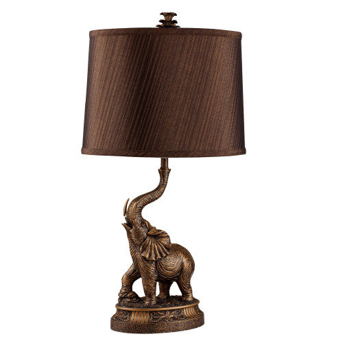 Antiqued Bronze Textured Elephant Table Lamp (468477)