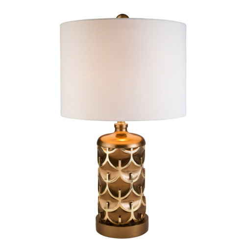 Magestic Brown And Gold Geo Table Lamp (468640)