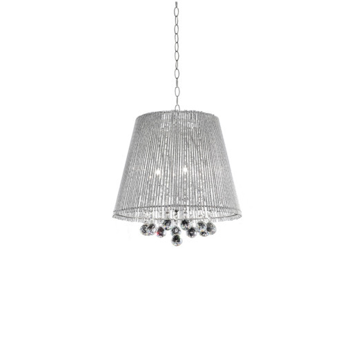 Dreamy Silver Ceiling Lamp With Crystal Accents (468874)