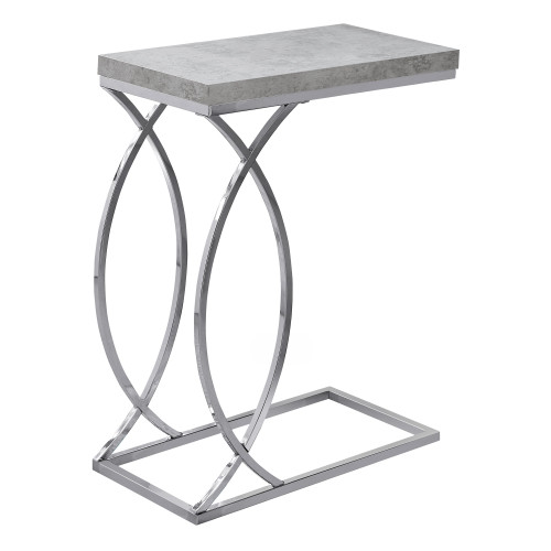 18.25" X 10.25" X 25" Grey, Mdf, Laminate, Metal - Accent Table (333074)
