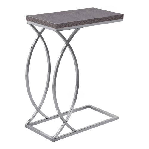 18.25" X 10.25" X 25" Grey, Mdf, Laminate, Metal - Accent Table (333076)