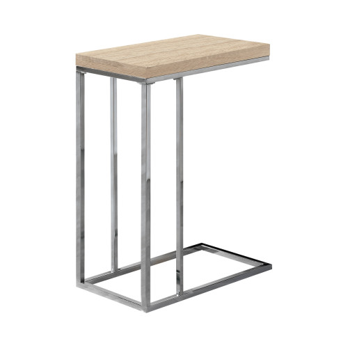 18.25" X 10.25" X 25.25" Natural, Particle Board, Metal - Accent Table (333088)
