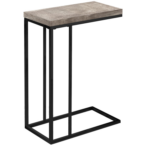 18.25" X 10.25" X 25.25" Taupe/Black, Particle Board, Metal - Accent Table (333186)