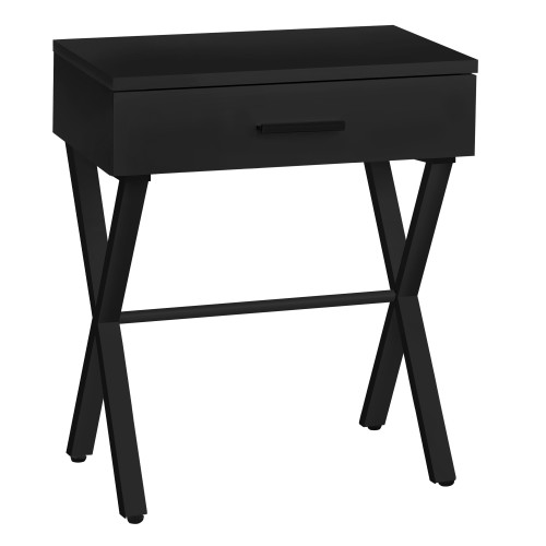 18.25" X 12" X 22.25" Black Metal Accent Table (366066)
