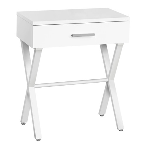 18.25" X 12" X 22.25" White Metal Accent Table (366067)