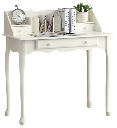 18.25" X 36" X 38" Antique White - Desk (333030)