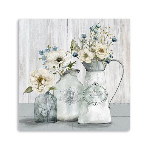 40" Rustic Flowers Canvas Wall Art (398949)