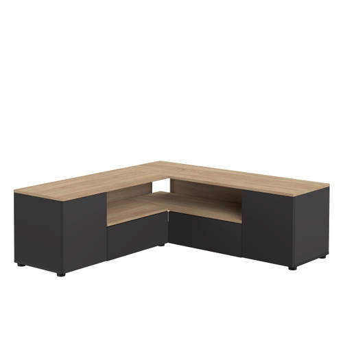 Angle Tv Stand - Black / Oak Color X3241X0776A01