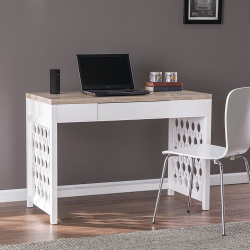 Transistional Creamy White Writing Desk (402056)