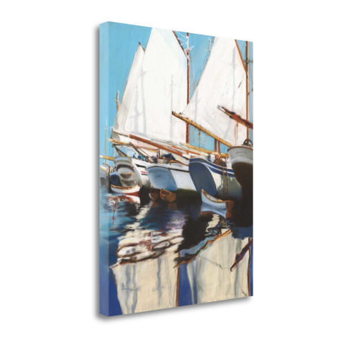 18" Fun And Vibrant Sailboats Giclee Wrap Canvas Wall Art (427702)