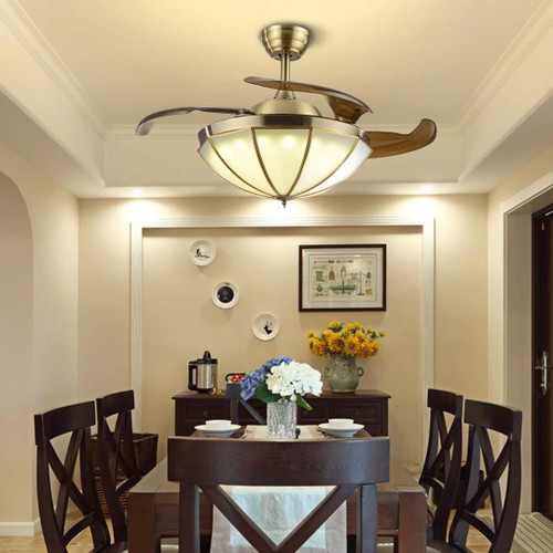 Classic Ceiling Lamp And Retractable Fan (475747)