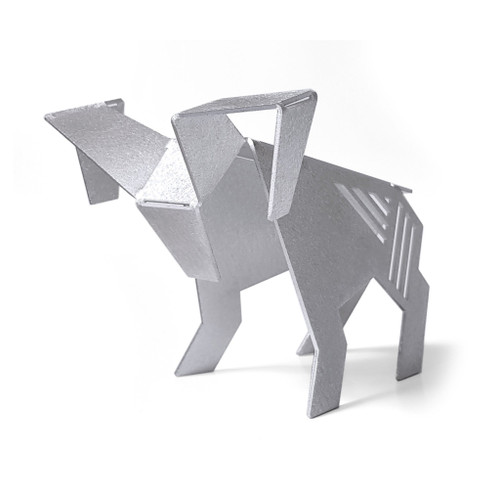 Aluminum 5" Aries Zodiac Origami Geometric Sculpture (476422)
