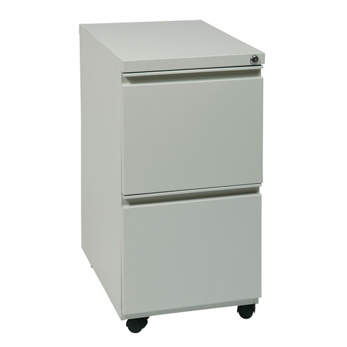 22" Closed Top Mobil Pedestal File Cabinet - Light Grey (PTC22FF-G)