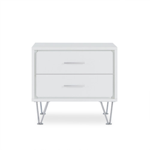 19.69" X 15.75" X 17.93" White Particle Board Nightstand (286439)