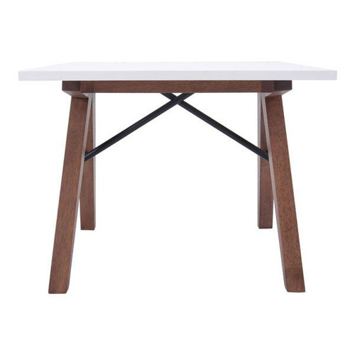 19.7" X 17.9" X 18.5" Walnut Wood Side Table (248687)