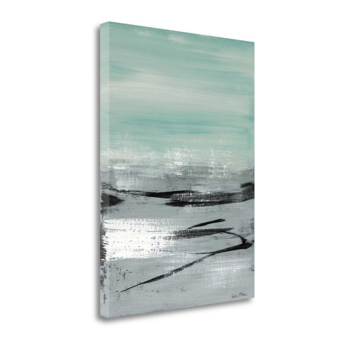 35" Abstract Beach Painting Giclee Print On Gallery Wrap Canvas Wall Art (426974)