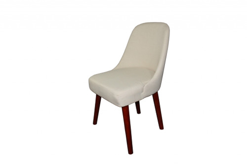 34" Cream Contemporary Armless Dining Or Accent Chair (470315)