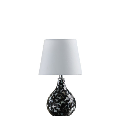 12" Modern Black And White Swirl Table Lamp (473733)