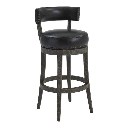 30" Brown Onyx Faux Leather Swivel Counter Stool (477290)