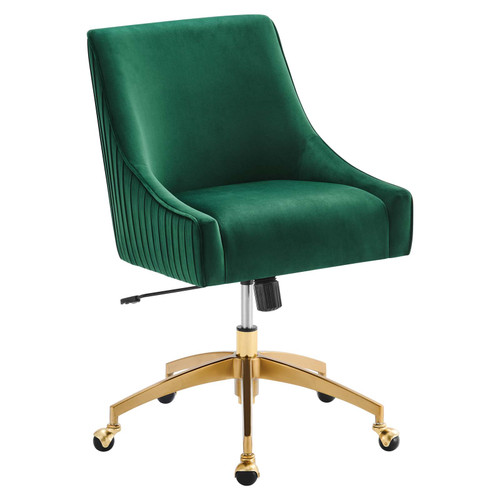 Discern Performance Velvet Office Chair - Green EEI-5080-GRN