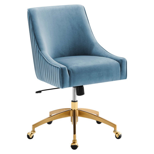 Discern Performance Velvet Office Chair - Light Blue EEI-5080-LBU