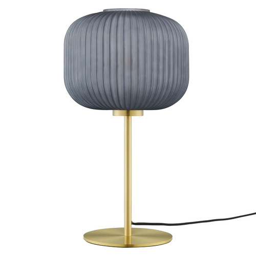 Reprise Glass Sphere Glass And Metal Table Lamp - Black Satin Brass EEI-5622-BLK-SBR