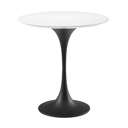 Lippa 20" Round Side Table - Black White EEI-5688-BLK-WHI