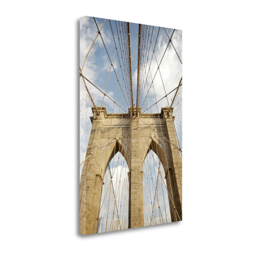 24" Photograph Of Brooklyn Bridge Gallery Wrap Canvas Wall Art (438389)