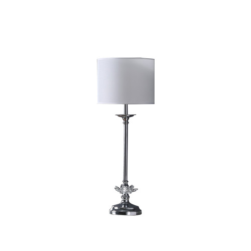26" Stylish Floral Crystal And Metal Table Lamp (473736)