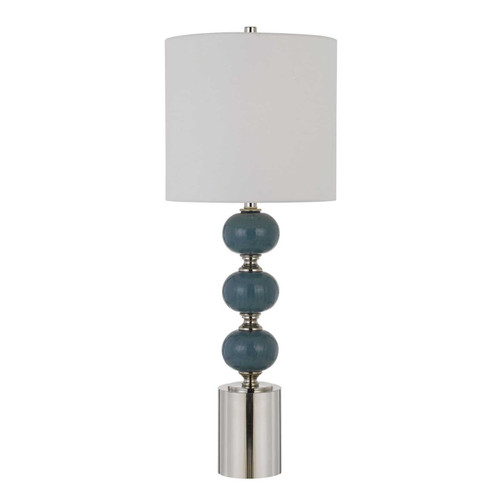 Set Of Two 29" Modern Blue Metal Table Lamps (476143)