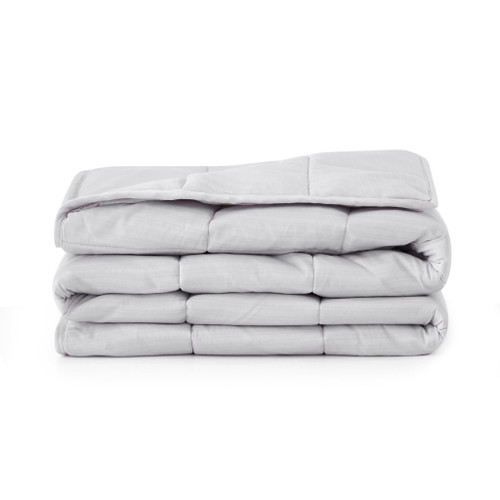 Grey Striped Polar Air Cooling Weighted Thrown Blanket (478032)