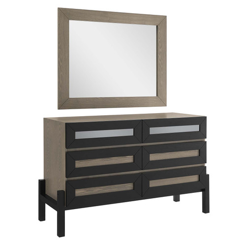 Merritt Dresser And Mirror - Oak MOD-6951-OAK