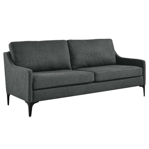 Corland Upholstered Fabric Sofa - Charcoal EEI-6019-CHA