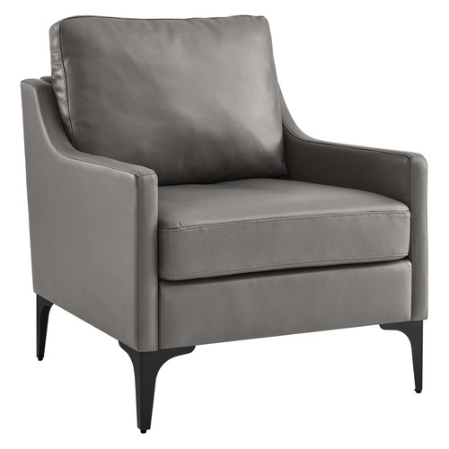 Corland Leather Armchair - Gray EEI-6022-GRY
