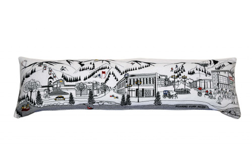 45" White Aspen Daylight Skyline Lumbar Decorative Pillow (482437)