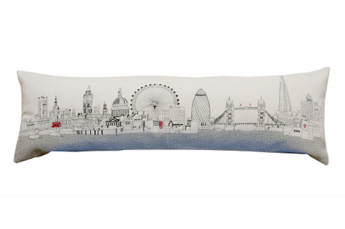 45" White London Daylight Skyline Lumbar Decorative Pillow (482449)