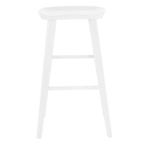 30" White Solid Wood Bar Stool (400617)