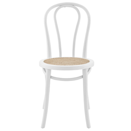 Set Of Two Vintage Style White Cane Dining Chairs (400647)