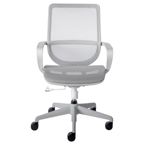 White Mesh Office Chair With Metal Frame (400784)