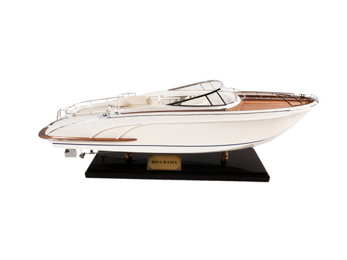 11" White Wood Yacht Model Sculpture (401856)