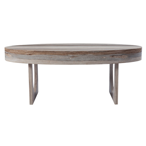 43" Brown Solid Manufactured Wood Oval Coffee Table (402095)