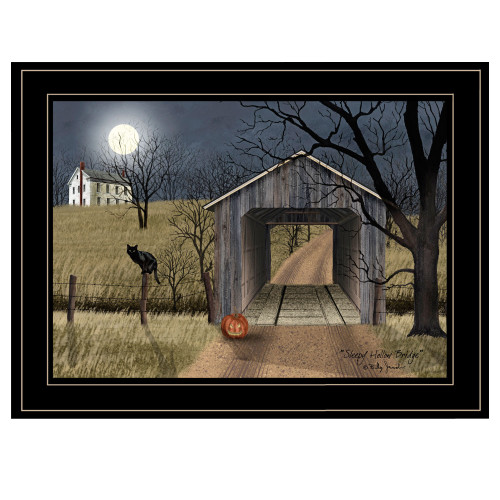 Sleepy Hollow Bridge 2 Black Framed Print Wall Art (404558)