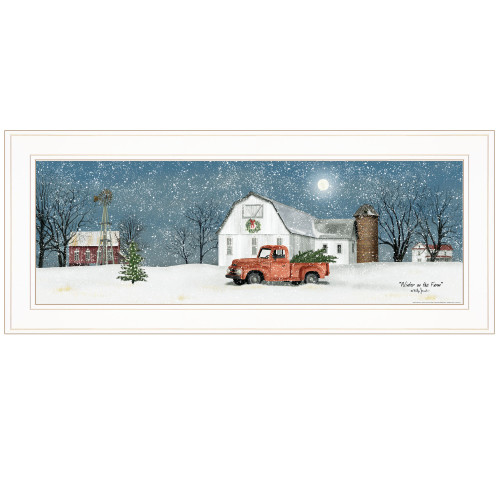 Winter On The Farm 1 White Framed Print Wall Art (404567)