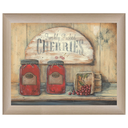 Rustic Cherry Jam Brown Framed Print Wall Art (404696)