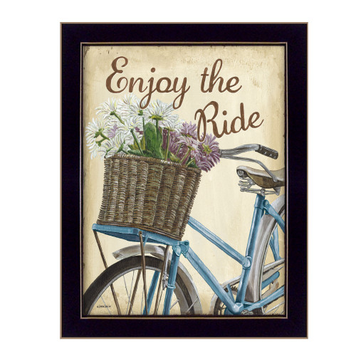 Enjoy The Ride Black Framed Print Wall Art (404871)