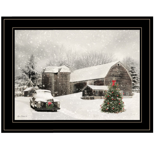 Farmhouse Christmas 2 Black Framed Print Wall Art (405029)