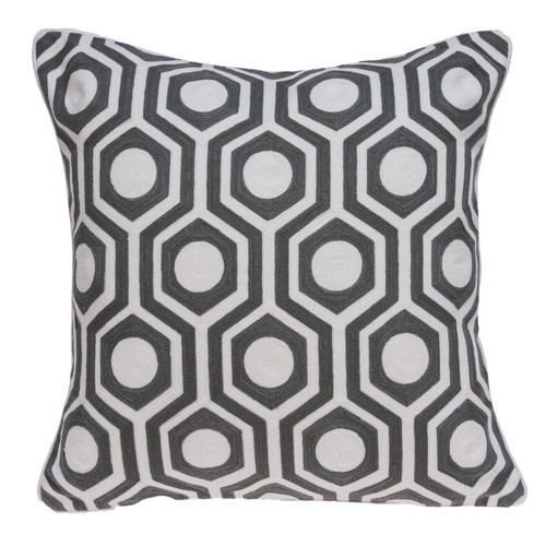 20" X 7" X 20" Cool Gray And White Pillow Cover With Poly Insert (334130)