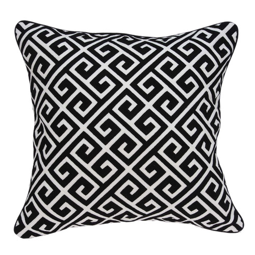 20" X 7" X 20" Cool Transitional Black And White Pillow Cover With Poly Insert (334117)