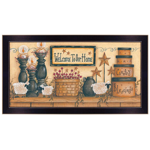 Welcome To Our Home 2 Black Framed Print Wall Art (405293)