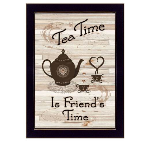 Tea Time 3 Black Framed Print Wall Art (405389)